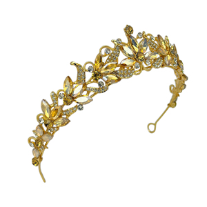 Diadème en cristal de luxe multicolore: <span class=keywords><strong>couronne</strong></span> florale rétro pour mariée/reconstitution historique/dîner/fête femmes - Product Image 4