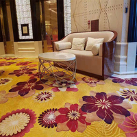 Hotel Casino Bankettsaal Wohnzimmer Schlafzimmer Blumenmuster Design Handgetufteter NZ-Wollteppich Material Wand-zu-Wand Bodenteppich