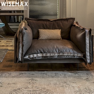 WISEMAX FURNITURE Mobilier de salon d'hôtel de style nodirc Ensemble de canapés Fauteuil de canapé moderne rembourré en <span class=keywords><strong>velours</strong></span> <span class=keywords><strong>bleu</strong></span> marine - Product Image 4