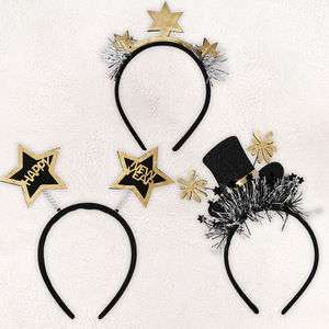 Bandes élastiques pour cheveux en rubans colorés promotionnels, décorations <span class=keywords><strong>de</strong></span> fête du Nouvel An dans différents styles, 27,2*21,5 cm - Product Image 3