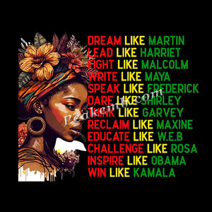 Impresión Melanin Queen Dope Girl Transferencia de calor Iron <span class=keywords><strong>on</strong></span> <span class=keywords><strong>Dream</strong></span> Like Martin Leaders African American DTF Transfers - Product Image 2