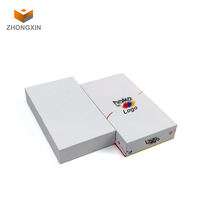 Boîte d'emballage pour téléphone portable en papier blanc, entièrement personnalisable en taille et design, même qualité que pour iPhone, mais avec impression de votre propre marque
