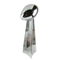 Trophée de football du Super Bowl, Coupe Vince Lombardi, personnalisable, gravée, plaquée or, cristal, cadeau d'affaires, plaque et médaille