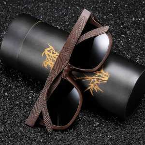 Gafas de Sol de Madera de Bambú Natural con Lentes de Revestimiento de Espejo, Personalizadas con Logotipo, para Hombre y Mujer, Gafas de Sol Polarizadas de Madera - Product Image 2