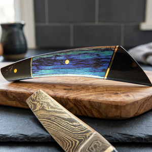 ASAP Eco-friendly Damascus Stainless Steel Foldable Fixed Blade <b>Shaving</b> Razor with Wood Handle for Face & Body <b>Shaving</b> (Male) - Product Image 4