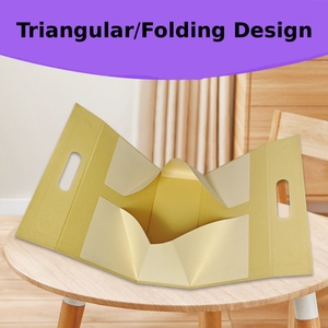 Spot European Triangle Gift <b>Box</b> <b>Wedding</b>/Party Candy <b>Box</b> Creative Card Style Portable & Reusable Custom Logo Bulk Fast Delivery - Product Image 2