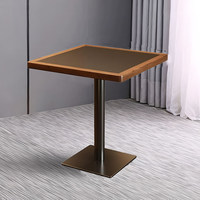 Tables de restaurant en bois massif, couleur et forme personnalisables pour hôtel, café, banquet, usage commercial