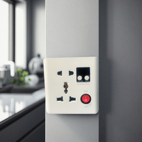 Enchufe Universal Inteligente y Duradero con Protección Contra Sobretensión y Baja Tensión, Corte Automático de Energía, 10A, 2 Tomas, Control Inteligente, IP22