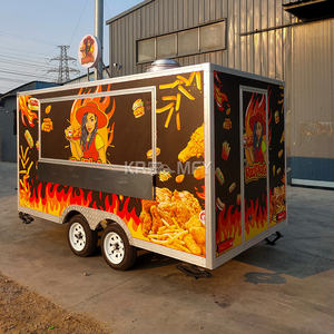 Chariot à collations amovible classique, camion de restauration mobile pour frites et pommes de terre cuites avec cuisine complète - Product Image 1