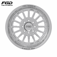 Jantes FGD personnalisées polies forgées Super Single 22X10 22X12 24X12 24X14 26X14 26X16 PCD 8X165.1 pour RAM 2500