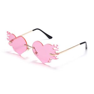 Gafas de Sol Punk Sin Montura 2022, Gafas de Sol Steampunk con Protección UV400 para Mujer, Gafas de Sol en Forma de Corazón - Product Image 6