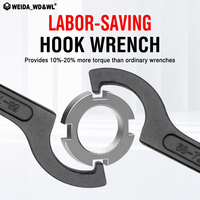 68-130mm Drop Forged High Carbon Steel Black Oxide Finish High Torque Thickened Head Round Nut C Hook Spanner Wrench