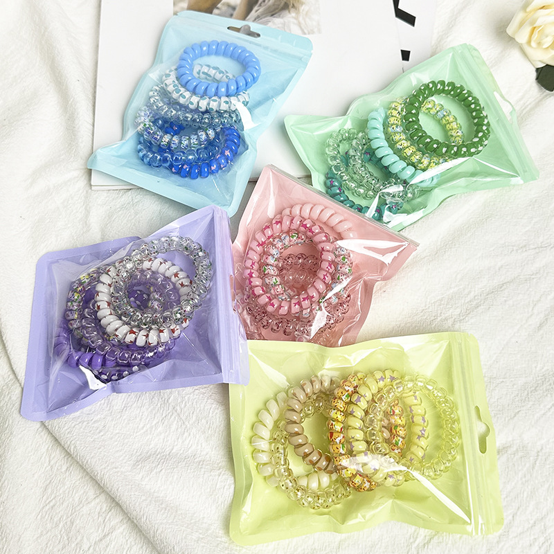 6 шт./упаковка, эластичная силиконовая резинка для волос