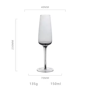 Miglior vetro di cristallo colorato all'ingrosso personalizzato Logo personalizzato elegante bicchiere di vino rosso