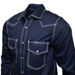 Camicia da Lavoro da Uomo a Maniche Lunghe Ignifuga NFPA 2112, Camicia FRC con Triple Cuciture per Saldatura - Product Image 3