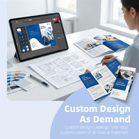 Brochure personnalisée en papier d'art avec reliure parfaite, impression numérique et plastification pour usage marketing et professionnel (vente en gros)