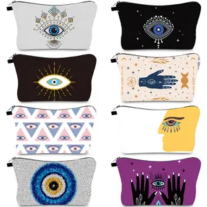 Evil Eye Design Turco Amuleto di Trucco Borsa di Tela Sacchetto Cosmetico Piccola Borsa di Trucco Del Sacchetto Sacchetto di Immagazzinaggio Organizzare Borsa