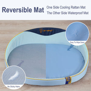 Hoopet Mode Omkeerbaar <span class=keywords><strong>Cool</strong></span> Rotan Waterdichte Ovale Hoge Rug Orthopedische Memory Foam Hond Kat Matras <span class=keywords><strong>Bed</strong></span> - Product Image 6