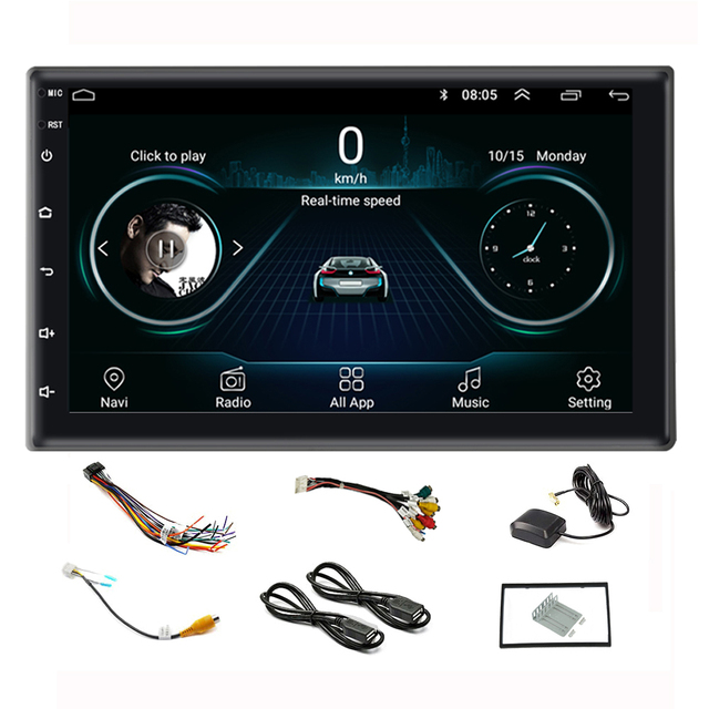 7inch Android GPS Navigation Car Radio Double Din Car Stereo Full Touch Screen MP5 Player With Wifi BT Mirror Link