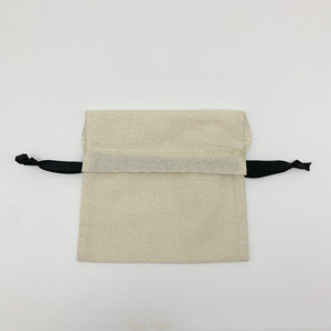 Bolsa de Algodón Orgánico con Cordón y Logotipo Personalizado, Bolsa de Muselina Ecológica Natural para Regalos - Product Image 6
