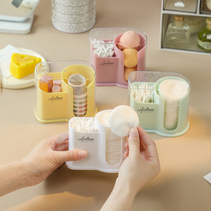 Andreas Cotton Pad And Swab Storage <b>Box</b> White U-Shaped Design For <b>Makeup</b> Remover Toothpicks Cosmetics - Product Image 4