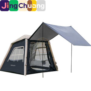 Tente gonflable automatique pour le <span class=keywords><strong>camping</strong></span> en plein air, tente pliable pour adultes et enfants avec auvent, tente portable en stock - Product Image 4