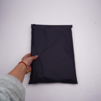 Sac refermable personnalisable noir coloré en PE dépoli avec fermeture éclair, épaisseur 0,14 mm, opaque, pour vêtements, chaussettes, chaussures, emballage étanche, marque GEPIN