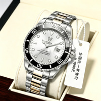 Montre de Plongée Automatique Mécanique de Luxe pour Homme 43mm, Étanche, Aiguilles Lumineuses, Fenêtre de Date, pour Role