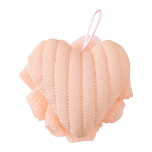 Heart Shaped Bath Flower Sponge With <b>Loofah</b> Soft Exfoliating For Home Bathtub Use - Product Image 5