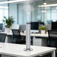 Diffuseur d'arômes intelligent cylindrique en métal pour hôtels, centres commerciaux, grands espaces - Silencieux, à activation tactile, diffuseur de parfum à deux fluides pour HVAC