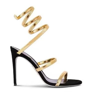 Nouvelles sandales d'été 2025 en peau de mouton à talon haut de 10 cm, style princesse européen et américain, avec bride étoilée, livraison directe d'usine - Product Image 5
