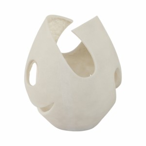 Vaso Moderno in Resina di Quarzo, Design Scultoreo a Forma Aperta, Decorazione Simile alla Pietra per Soggiorno e Casa - Product Image 3