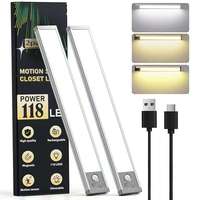 Lampu Kabinet LED Pintar Sensor Gerak Tubuh Sensor Gerak LED Dalam Ruangan Lampu Kabinet Sensor Gerak Pengisian Daya USB