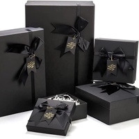 Grande boîte d'emballage personnalisée en papier kraft à fermeture ruban pour robes de mariée parfums bijoux bougies-Boîtes cadeaux pliantes à plat avec logo
