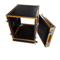 Flight case de transport extérieur double porte 12U 24'' en aluminium et contreplaqué OEM durable, avec taille personnalisée