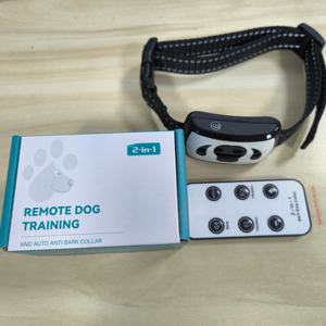 2-en-1 Entrenamiento de perros remoto y <span class=keywords><strong>Auto</strong></span> <span class=keywords><strong>Anti</strong></span> Ladridos <span class=keywords><strong>Collar</strong></span> Vibrador <span class=keywords><strong>Collar</strong></span> de entrenamiento de perros Sin golpes - Product Image 1