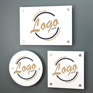 Custom stampato in acrilico porta ufficio segno di targa personalizzato Logo aziendale segno di visualizzazione per appendere la parete - Product Image 4