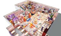 Aire de jeux pour enfants de 600 m², équipement de jeux pour enfants en salle, petite aire de jeux intérieure, fabrication sur mesure