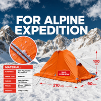 Tente alpine ultralégère imperméable personnalisée OEM pour la randonnée en montagne et le camping avec capacité de production en gros