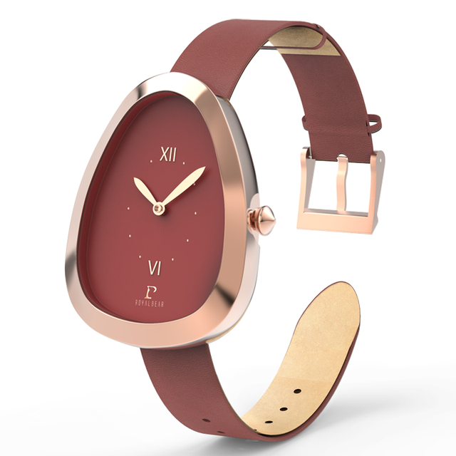 Ladies Watches with Chrono Cute Women Wrist Watches Vacuum Plating Leather Japanese Quartz Waterproof Watch