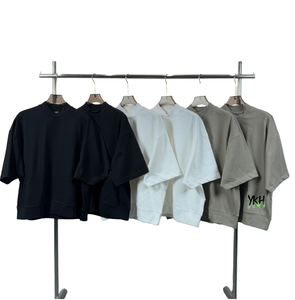 T-shirts personnalisés avec logo, style streetwear, coupe ample, 305 g/m², coton imprimé, col rond, tricoté, tendance, coupe courte - Product Image 1