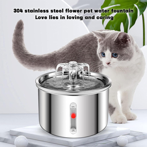Distributeur d'eau pour chat en acier inoxydable 304, circulation d'eau vive silencieuse, fontaine à filtration continue, distributeur d'eau intelligent pour animaux de compagnie - Product Image 2