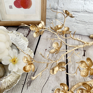 Ramas de Flores Artificiales de Ciruelo Queyiyi, Decoración de Plástico en Dorado, Oro Rosa y Plateado para el Año Nuevo Chino, Adorno para el Hogar y Escritorio - Product Image 2