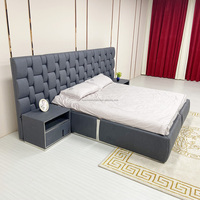 Ensemble de meubles de chambre à coucher de luxe personnalisé, lit capitonné de haute qualité, taille king ou double, designs pour la maison