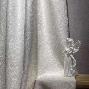 Xinlan, cortinas opacas blancas de lujo, extralargas, 100%, cortinas opacas con aislamiento térmico, cortinas con ojales - Product Image 1