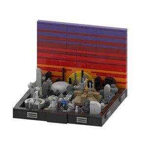 Blocchi da Costruzione MOC, Miniatura di Città Galattica, Ornamento da Scrivania, Giocattoli da Assemblare per Appassionati di Fantascienza A2599 - Product Image 3