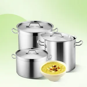 304 stainless 24qt 10l 60l 100 liter gas commercial soup cook pot industrial restaurant used cooking stock pot