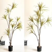 Grandes plantes artificielles en plastique Dracaena en pot, Arbre du sang du dragon, écologiques, durables, réalistes, de haute qualité, décoration verte
