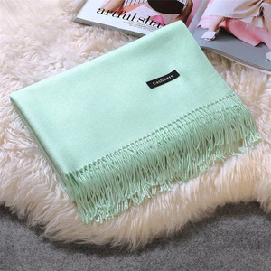 カシミヤショールスカーフカスタムロゴタッセル付き - Product Image 4