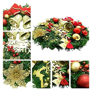 Couronne de Noël artisanale de luxe moderne réutilisable et écologique pour la décoration intérieure, idéale comme cadeau - Product Image 4